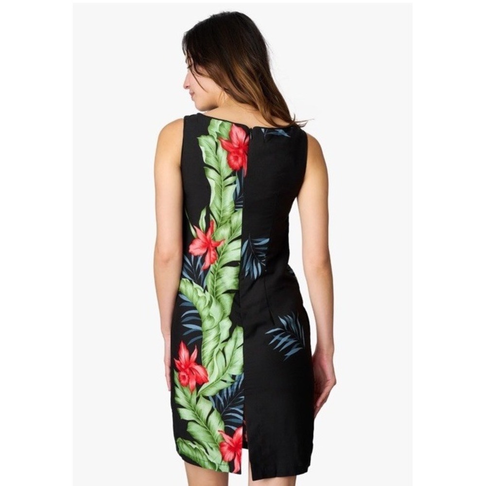 The Hawaiian Original Women Dress Size Medium Floral Sleeveless Shift Career - Picture 2 of 8